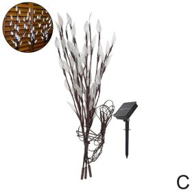 Outdoor Waterproof Solar Leaf Lawn LED String Lights (Option: )