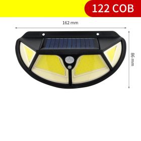Solar Wall Lamp Four Sided Luminous Induction Human Body Lighting (Option: B)