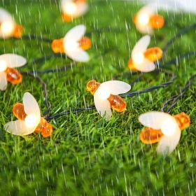 LED Outdoor Solar Lamp String Lights Fairy Holiday Christmas Party Garland Solar Garden Waterproof Linghting Bee (Option: )