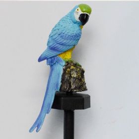 Parrot Solar Light Outdoor Waterproof Garden Lawn Plug Landscape Light Garden Decoration Resin New Modern Courtyard (Color: Blue)