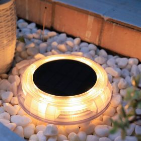 12Led Solar LED Light Outdoor Lawn Lamp Garden Light Courtyard Garden Decoration Solar Sensor Step Street Light For Porch Patio (Option: Warm light)