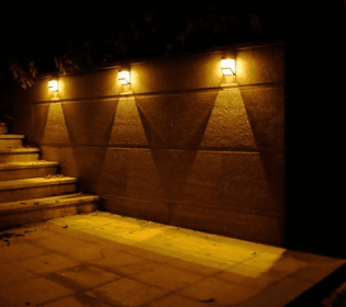 Solar Wall Light 2LED Solar Pane Street Light Decorative Solar Fence Light (Option: )
