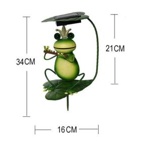 Solar Lamp Outdoor Lawn Lamp Lawn Lamp Ground Plug Lamp Frog Garden Decoration Lamp (Option: Frog playing the flute)