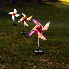 Solar Landscape Windmill Light Outdoor Light String Decoration Lawn Light (Color: )