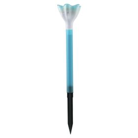 Solar Flower Light LED Ground Plug Night Light (Color: )