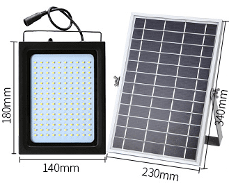 Annual 0 electricity fee solar flood light floodlight rural roof balcony garden street lighting (Option: )