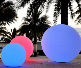 Luminous Ball Lamp Outdoor Colorful Waterproof Decorative Ball Lamp (Option: 25cm)