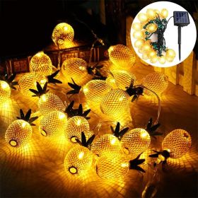 Wrought iron metal pineapple shape solar light string (Option: 5m-Q20 LED)