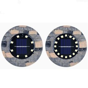 Imitation stone solar light outdoor garden lawn light (Option: Warm white-16LED)