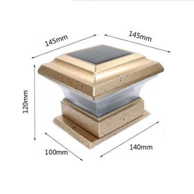 Solar lamp post headlamp (Option: Tan-White light)