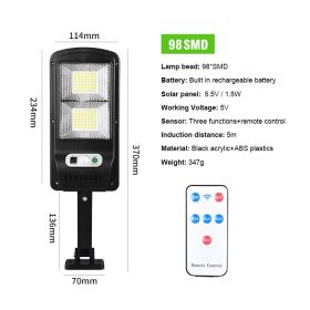 Solar Lamp Body Induction Remote Control Street Lamp (Option: Astyle)