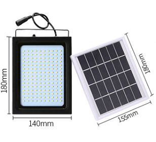 Annual 0 electricity fee solar flood light floodlight rural roof balcony garden street lighting (Option: A 155X180)