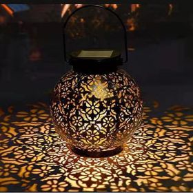 Garden Decoration Solar Wrought Iron Ground Ball Lamp (Option: Black-1PCS)